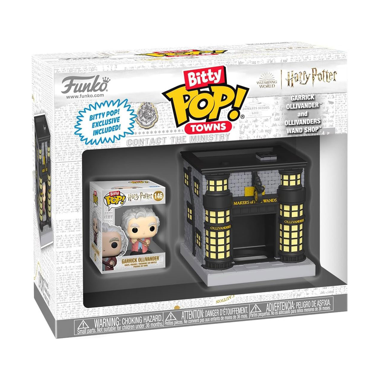 Набір ігрових фігурок Funko Bitty Pop! Town серії Гаррі Поттер, Олівандер та крамниця чарівних паличок, від 3 років (83627)