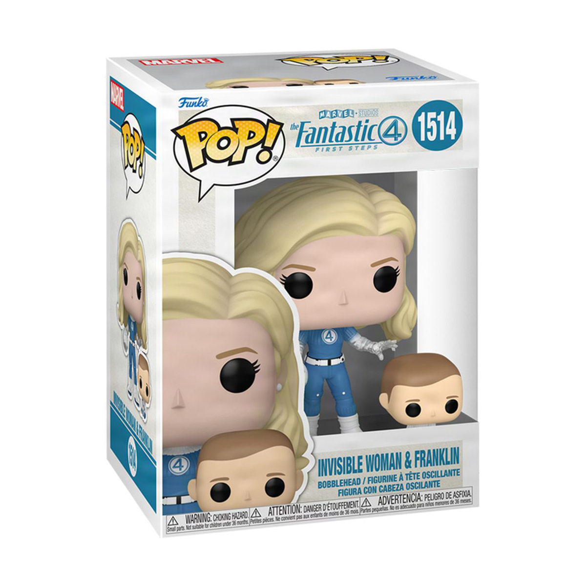 Набір ігрових фігурок Funko POP! серії Фантастична 4: Перші кроки Невидима жінка й Франклін, від 3 років (83583)