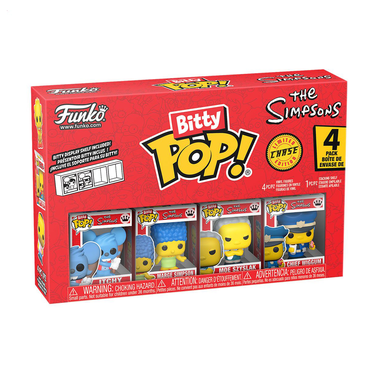 Набір ігрових фігурок-сюрпризів Funko Bitty Pop! серії Сімпсони Чух, від 3 років, 4 шт (85708)